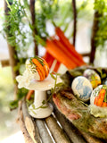 Decoupage Eggs in Wool Basket