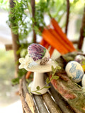 Decoupage Eggs in Wool Basket
