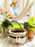 Toasted Almond Crochet Basket