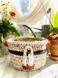 Toasted Almond Crochet Basket