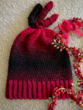 Cranberry Black Crochet Floppy Hat