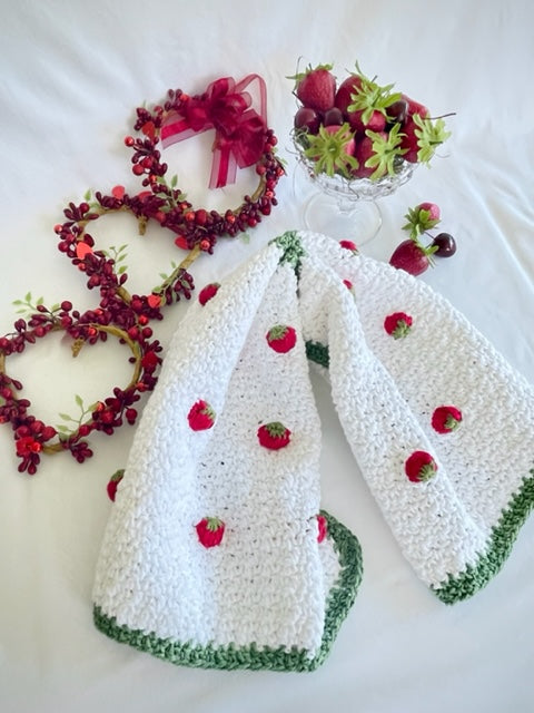 WHITE Yarn Crochet Top MY GRANDKIDS ARE LITTLE ANGELS Print Cotton Kitchen  Towel 