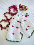 Garden Strawberry Crochet Kitchen Towel