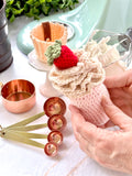 Crochet Cupcake Strawberry and Cream