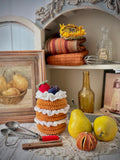 Crochet Layer Cake Vanilla Buttercream Fruit Topping