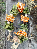 Dried Orange Slice Garland and Lemon Bay Leaves