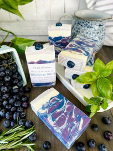 Blueberry Swirl Almond Milk Soap