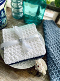 Nautical Blue Crochet Dishcloths