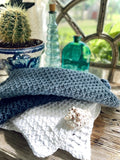 Nautical Blue Crochet Dishcloths