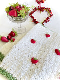 Garden Strawberry Crochet Kitchen Towel