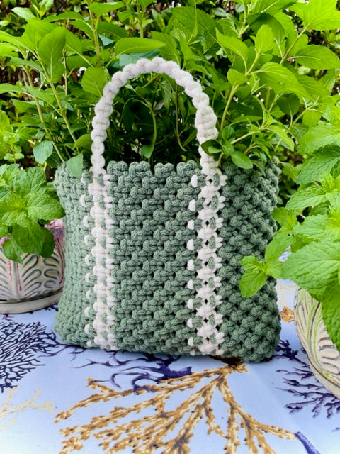 Macrame Herb Garden Handbag